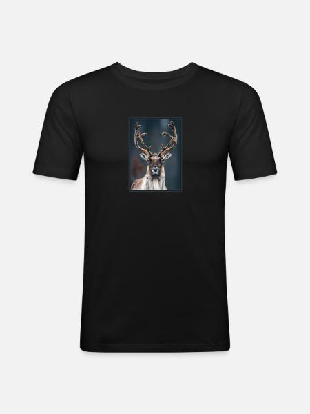Caribou Karibus Karibu - Men's Slim Fit T-Shirt - black