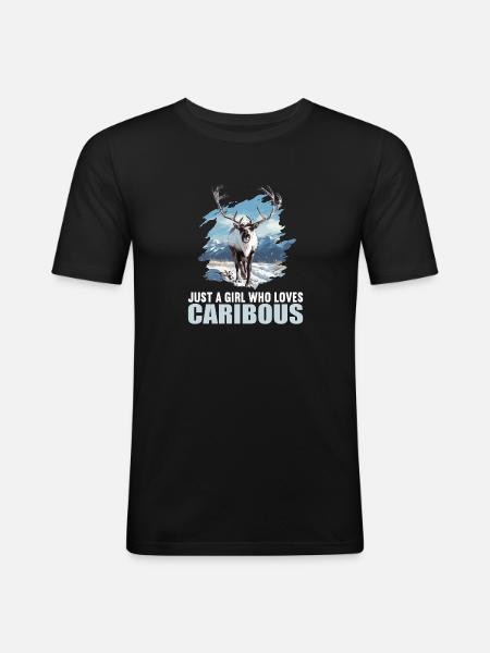 Caribou Karibus Karibu - Men's Slim Fit T-Shirt - black