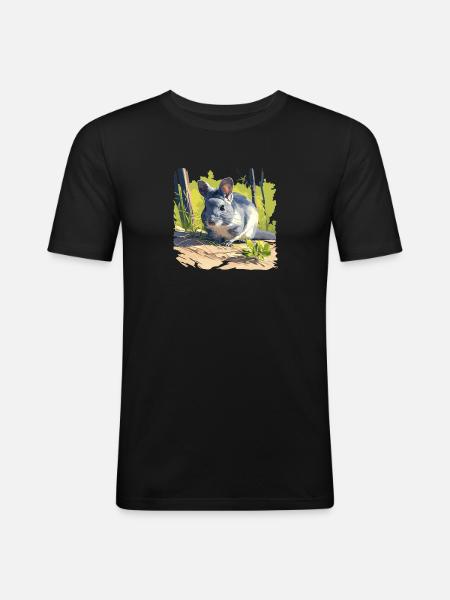 Chinchillas Chinchilla - Men's Slim Fit T-Shirt - black