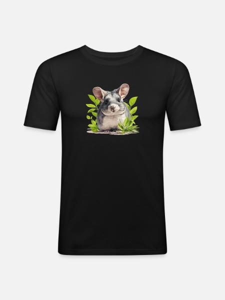 Chinchillas Chinchilla - Männer Slim Fit T-Shirt - Schwarz