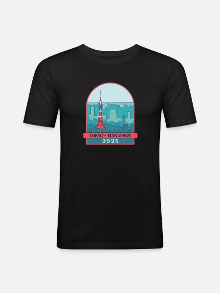 Tokyo - Marathon – 2025 - Men's Slim Fit T-Shirt - black