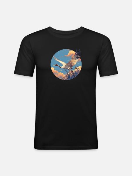 Cranes Crane - Men's Slim Fit T-Shirt - black