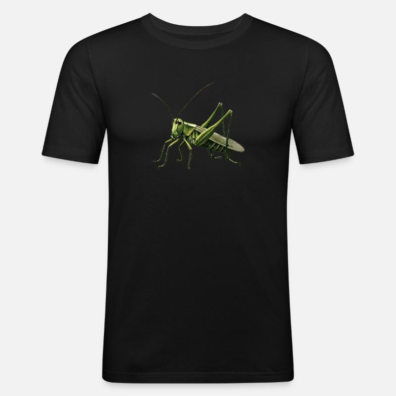 Grillen Grille - Männer Slim Fit T-Shirt - Schwarz