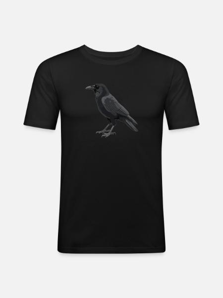 Crows Crow - Men's Slim Fit T-Shirt - black