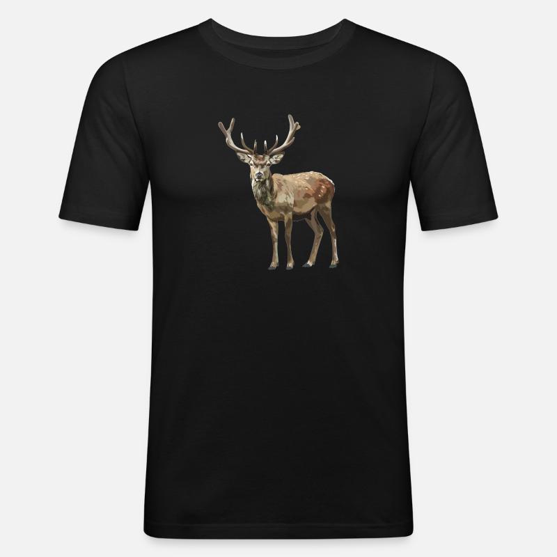 Deer Deer - Men's Slim Fit T-Shirt - black