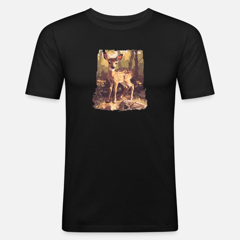 Deer Deer - Men's Slim Fit T-Shirt - black