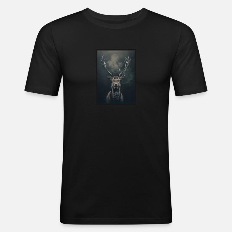 Deer Deer - Men's Slim Fit T-Shirt - black