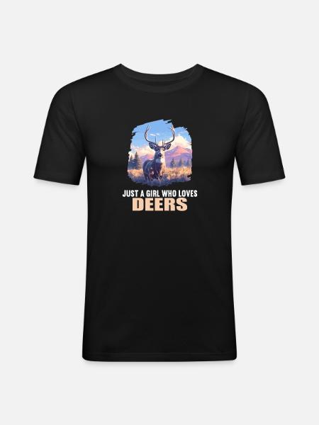 Deer Deer - Men's Slim Fit T-Shirt - black