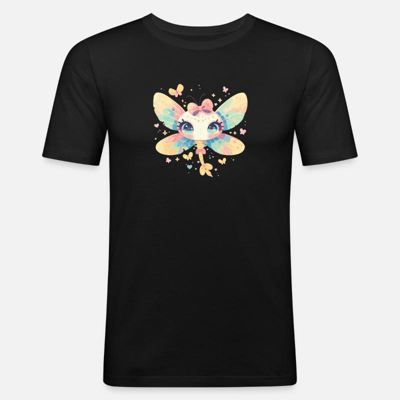 Libellen Libelle - Männer Slim Fit T-Shirt - Schwarz