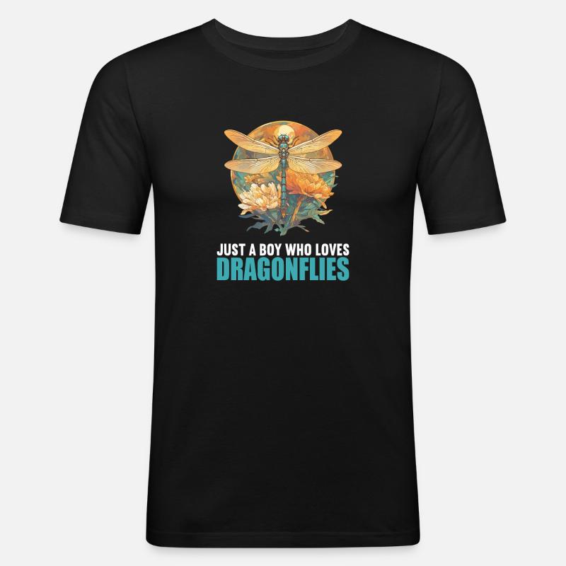 Libellules Libellule - T-shirt près du corps Homme - noir