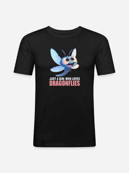 Dragonflies Dragonfly - Men's Slim Fit T-Shirt - black