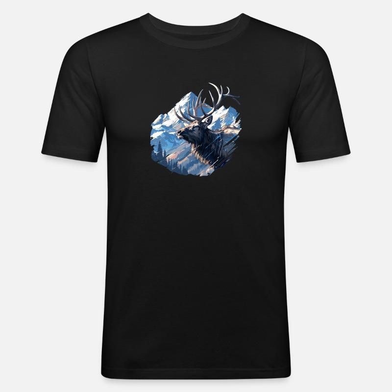Moose Moose - Men's Slim Fit T-Shirt - black
