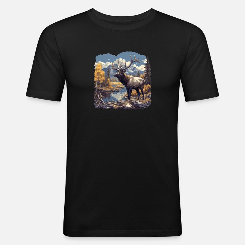 Moose Moose - Men's Slim Fit T-Shirt - black