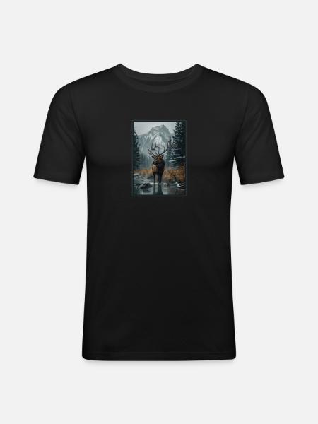 Moose Moose - Men's Slim Fit T-Shirt - black