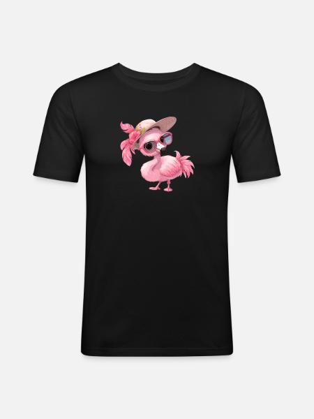 Flamingos Flamingo - Men's Slim Fit T-Shirt - black