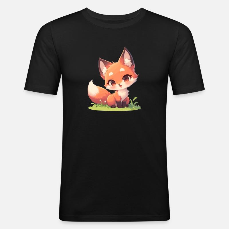Foxes Fox - Men's Slim Fit T-Shirt - black