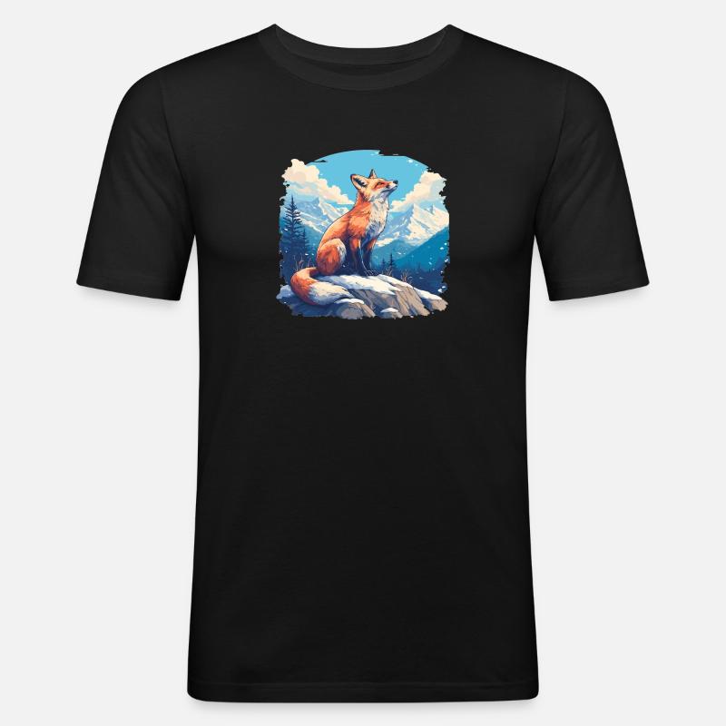Foxes Fox - Men's Slim Fit T-Shirt - black