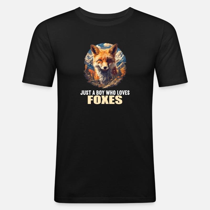 Foxes Fox - Men's Slim Fit T-Shirt - black
