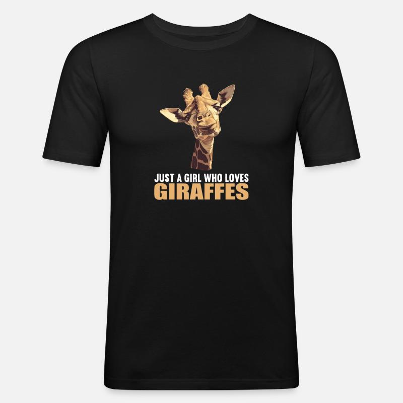 Giraffen Giraffe - Männer Slim Fit T-Shirt - Schwarz