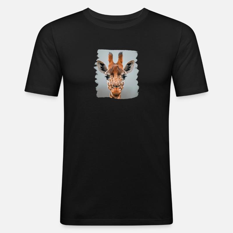 Giraffes Giraffe - Men's Slim Fit T-Shirt - black