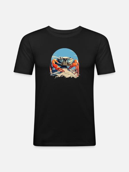 Crab Crab - Men's Slim Fit T-Shirt - black