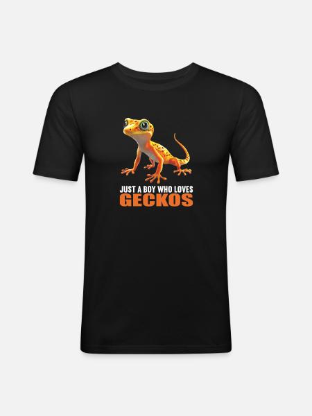 Geckos Gecko - Men's Slim Fit T-Shirt - black