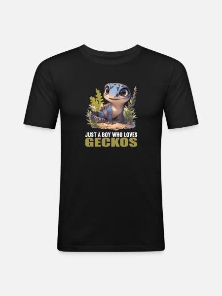 Geckos Gecko - Men's Slim Fit T-Shirt - black