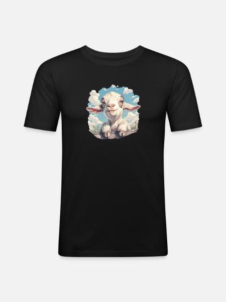goats goat - Men's Slim Fit T-Shirt - black