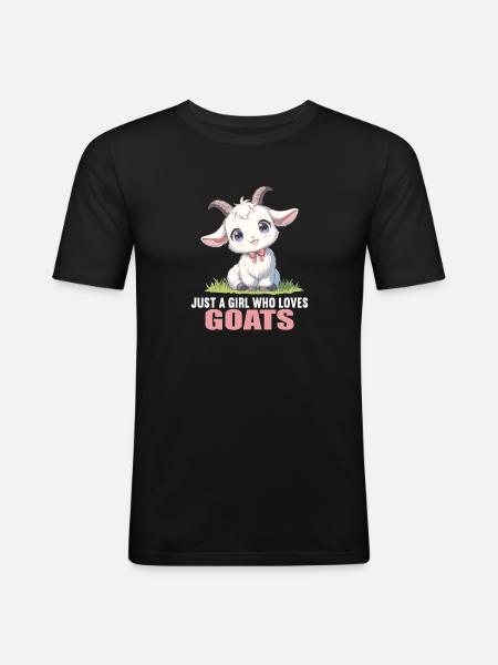 goats goat - Men's Slim Fit T-Shirt - black