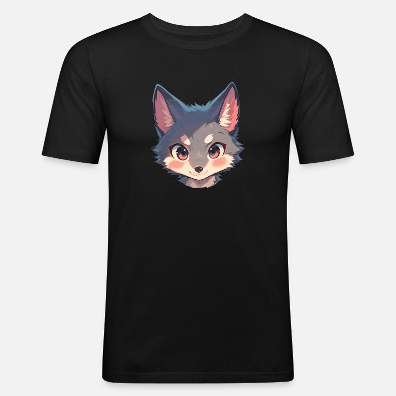 Graufüchse Graufuchs - Männer Slim Fit T-Shirt - Schwarz