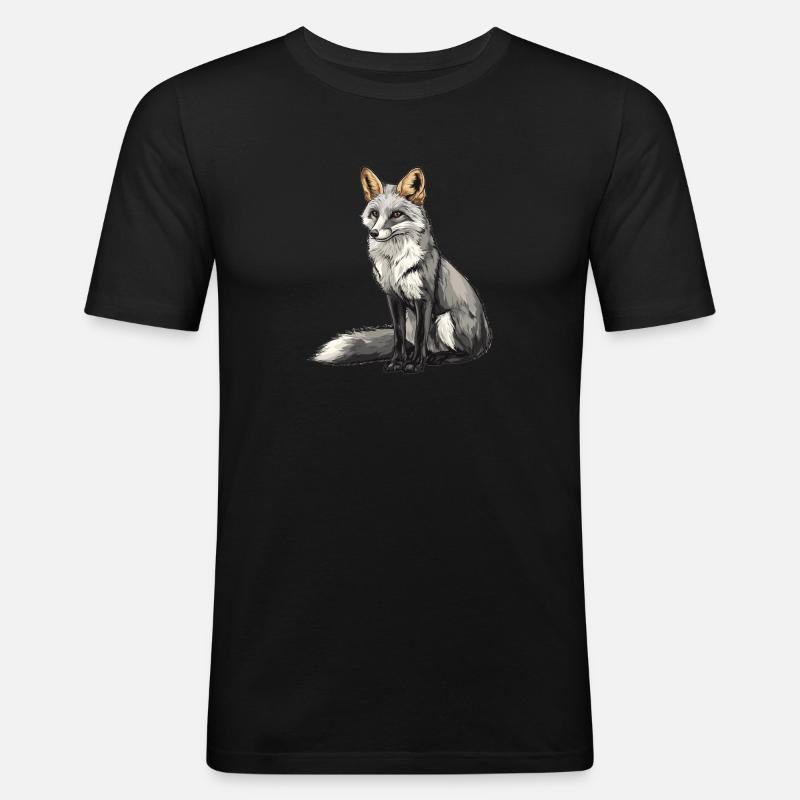 Graufüchse Graufuchs - Männer Slim Fit T-Shirt - Schwarz