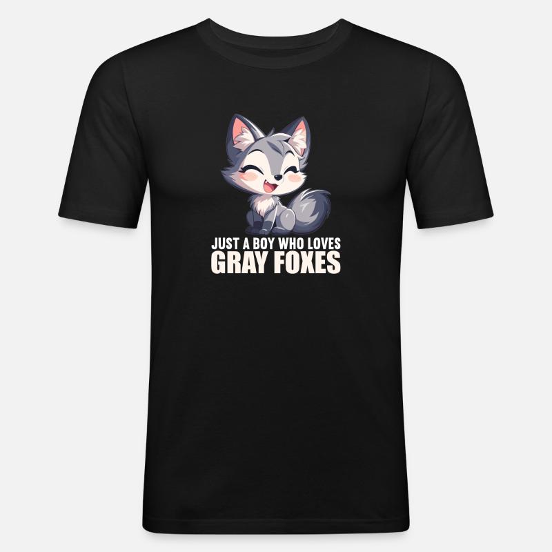 Graufüchse Graufuchs - Männer Slim Fit T-Shirt - Schwarz