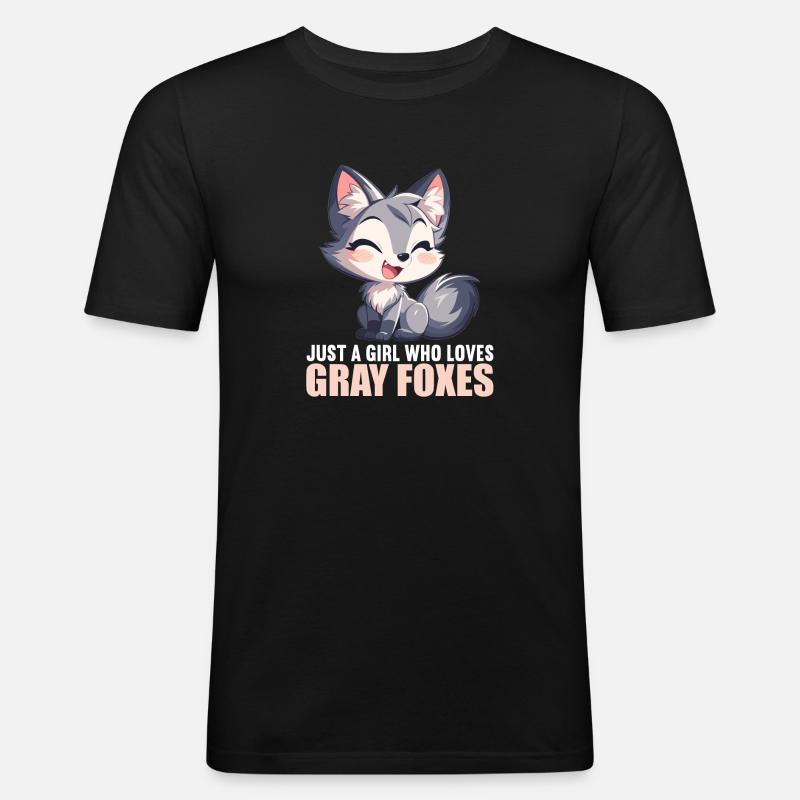 Graufüchse Graufuchs - Männer Slim Fit T-Shirt - Schwarz
