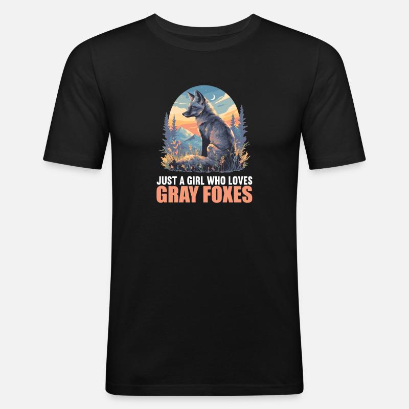 Graufüchse Graufuchs - Männer Slim Fit T-Shirt - Schwarz
