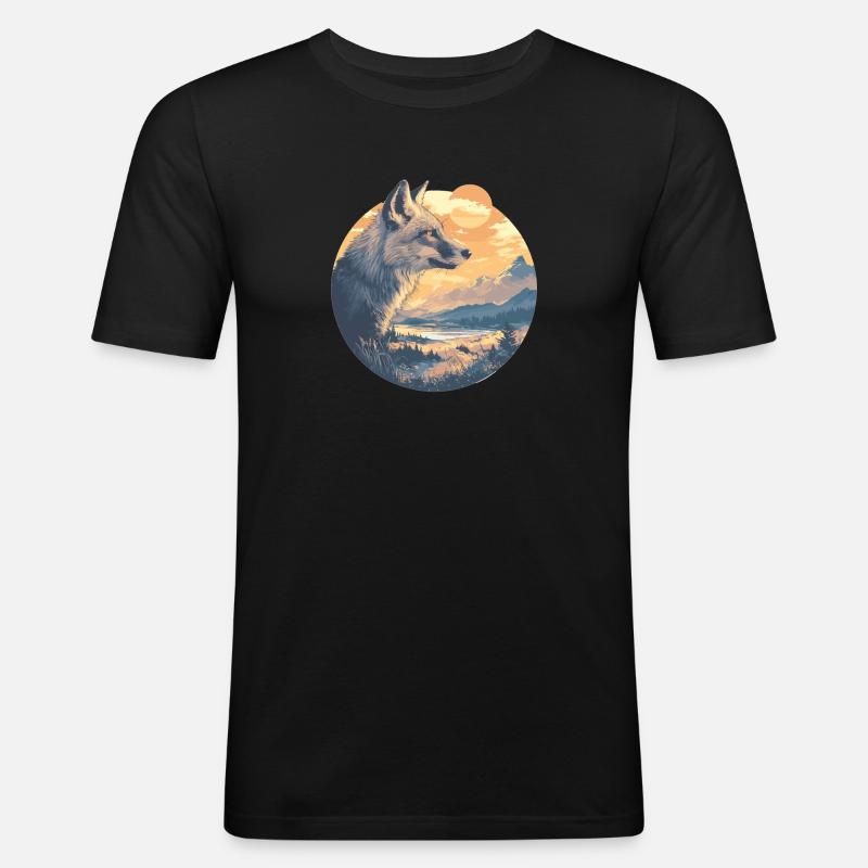 Graufüchse Graufuchs - Männer Slim Fit T-Shirt - Schwarz