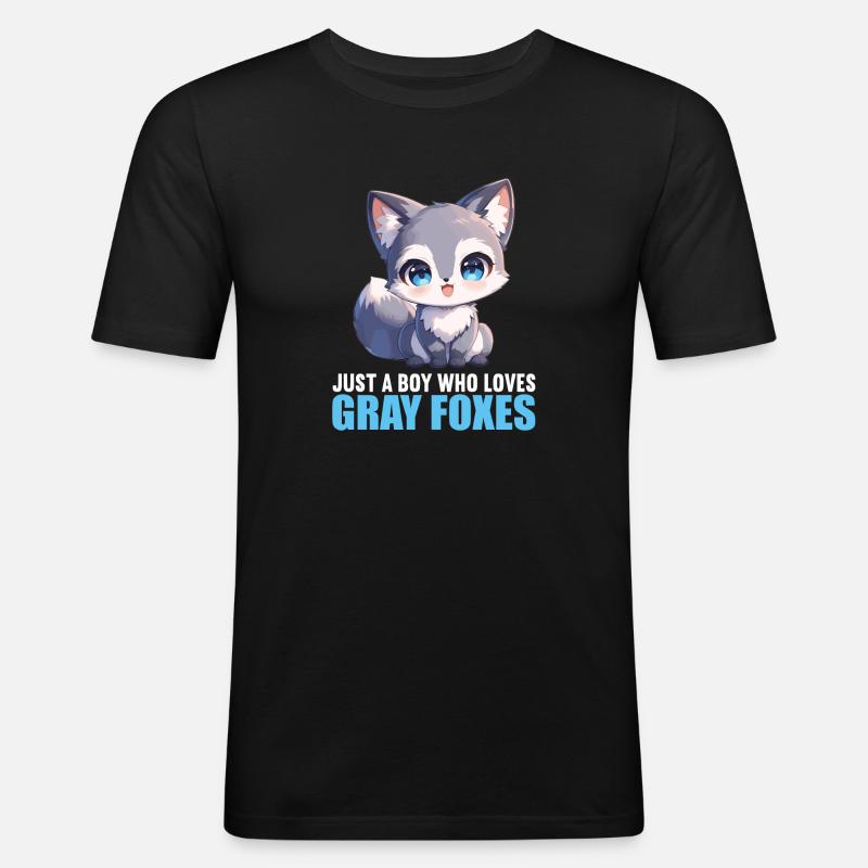 Graufüchse Graufuchs - Männer Slim Fit T-Shirt - Schwarz