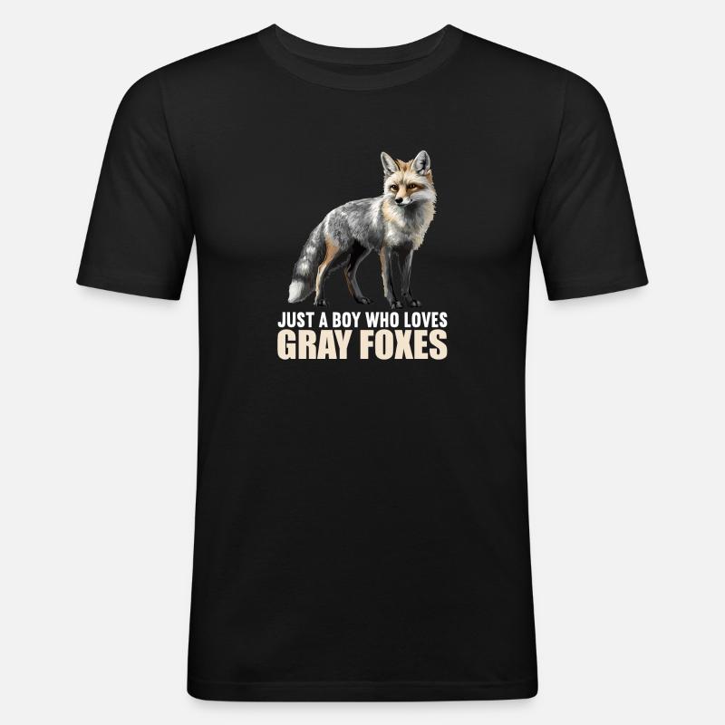 Graufüchse Graufuchs - Männer Slim Fit T-Shirt - Schwarz