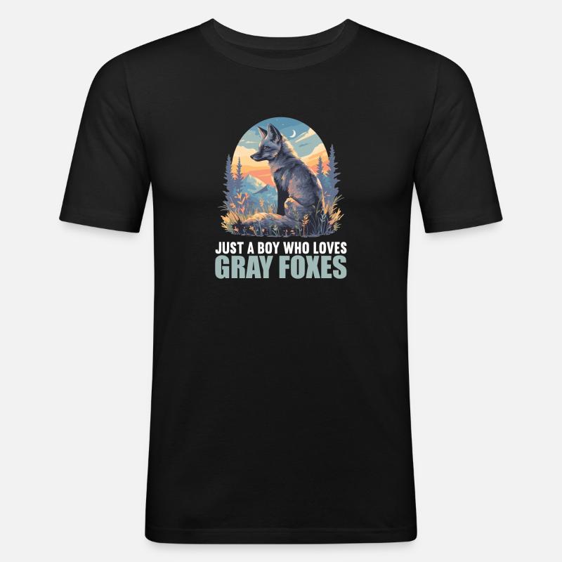 Graufüchse Graufuchs - Männer Slim Fit T-Shirt - Schwarz