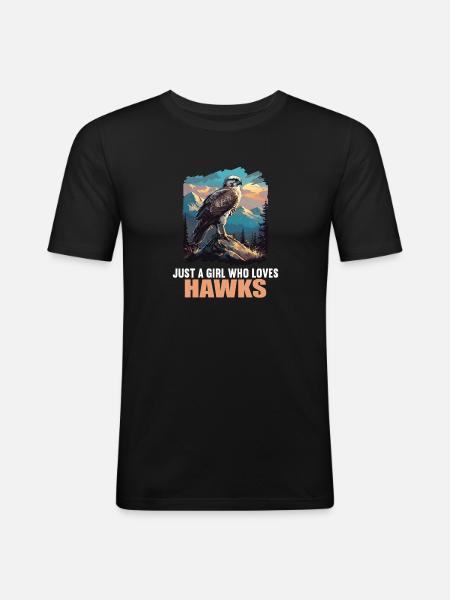 Faucon Faucon - T-shirt près du corps Homme - noir