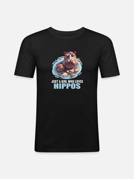 Hippopotamus Hippopotamus - Men's Slim Fit T-Shirt - black