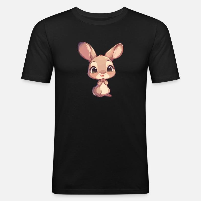 Kängurus Känguru - Männer Slim Fit T-Shirt - Schwarz