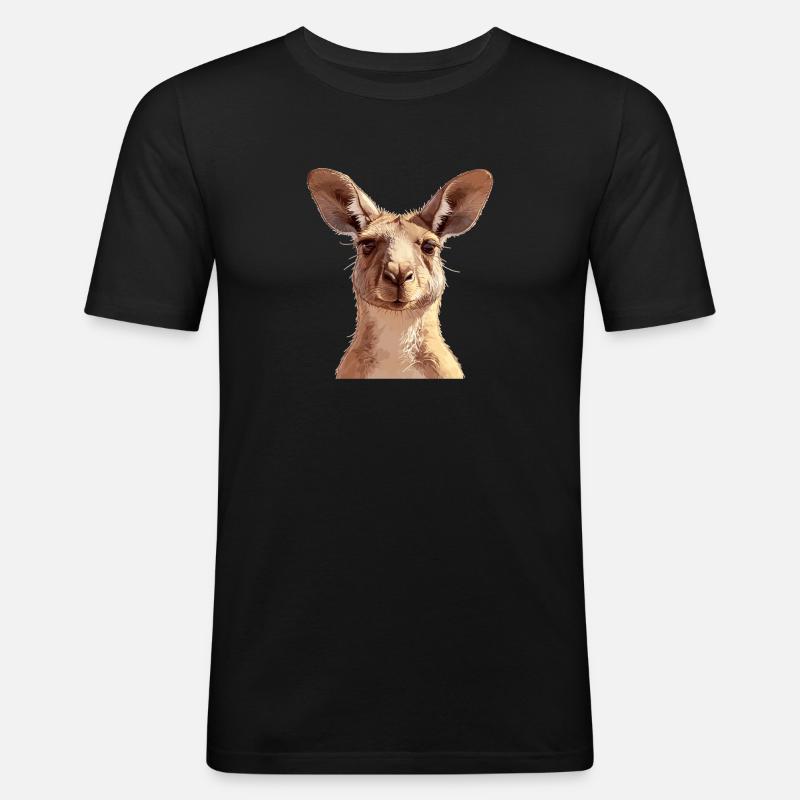 Kangaroos Kangaroo - Men's Slim Fit T-Shirt - black