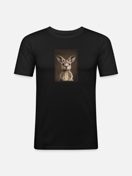 Kangaroos Kangaroo - Men's Slim Fit T-Shirt - black