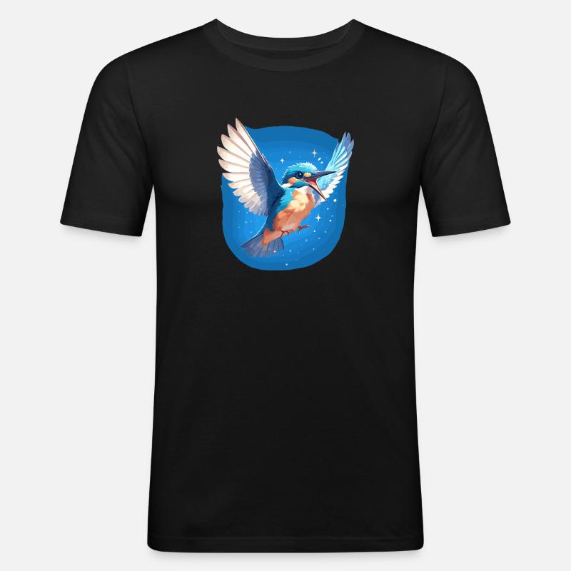 Eisvögel Eisvogel - Männer Slim Fit T-Shirt - Schwarz
