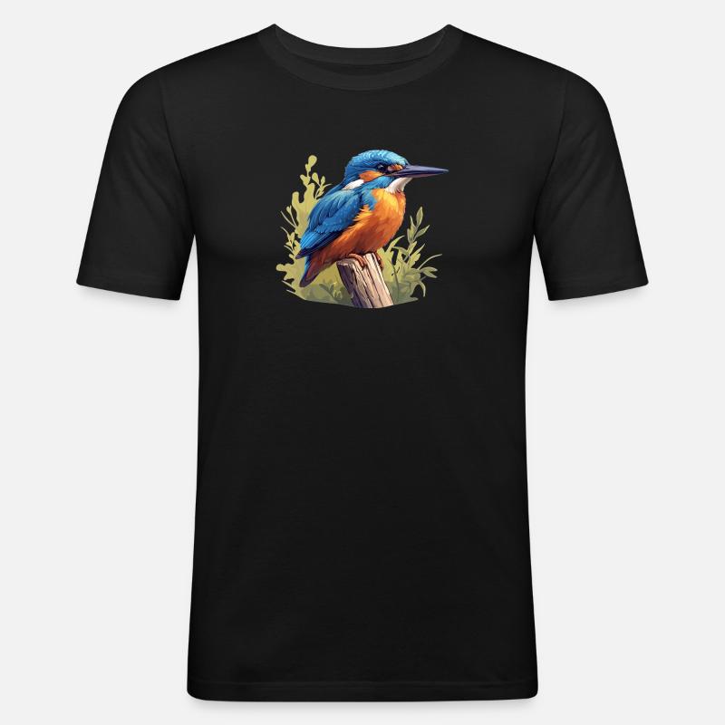 Eisvögel Eisvogel - Männer Slim Fit T-Shirt - Schwarz