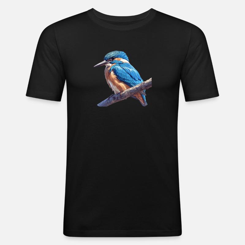 Eisvögel Eisvogel - Männer Slim Fit T-Shirt - Schwarz