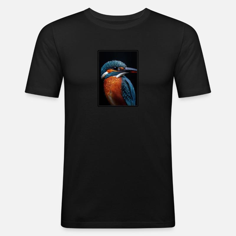 Eisvögel Eisvogel - Männer Slim Fit T-Shirt - Schwarz