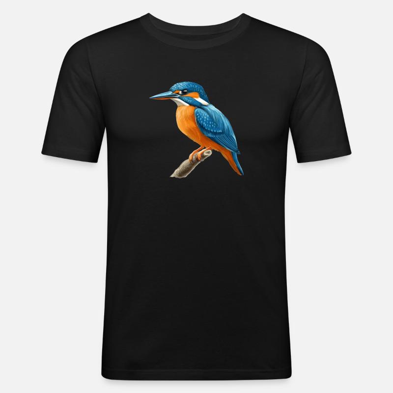 Eisvögel Eisvogel - Männer Slim Fit T-Shirt - Schwarz