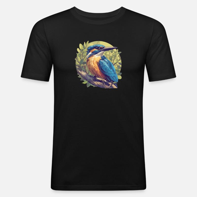 Eisvögel Eisvogel - Männer Slim Fit T-Shirt - Schwarz