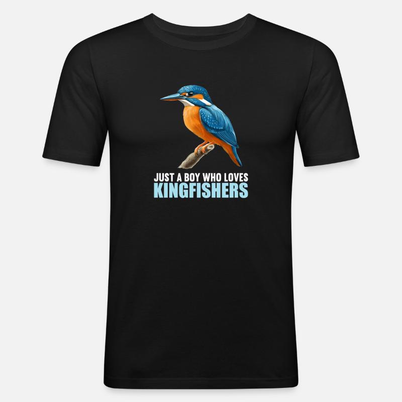 Eisvögel Eisvogel - Männer Slim Fit T-Shirt - Schwarz